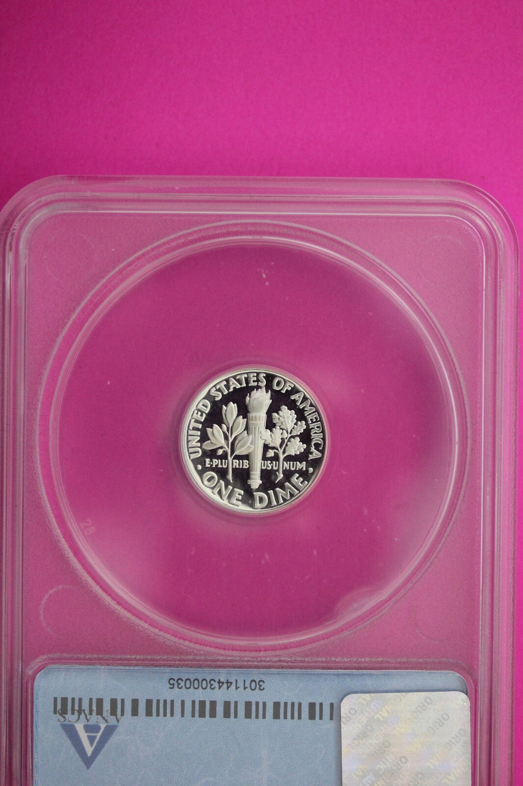 2008 S PR 70 Roosevelt Silver Dime Deep Cameo ANACS Certified Graded Slab 402