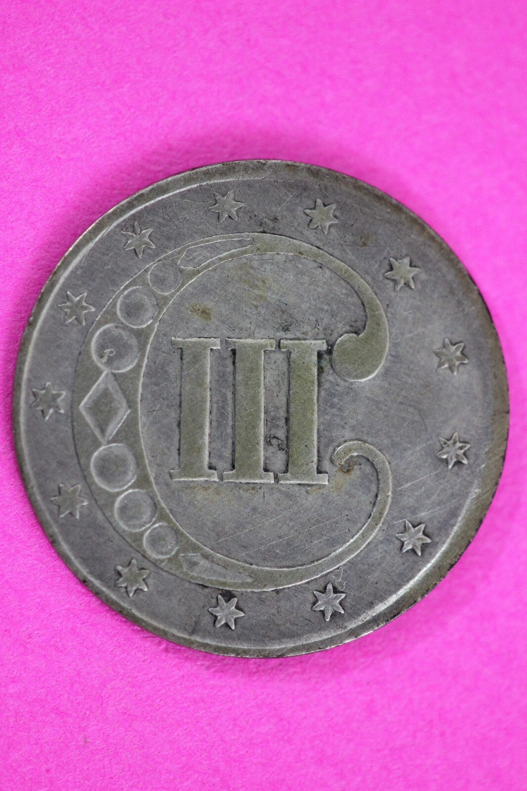 1851 Trime 3 Three Cent Silver Dime Exact Coin Shown In Pics Semi Key Date 98