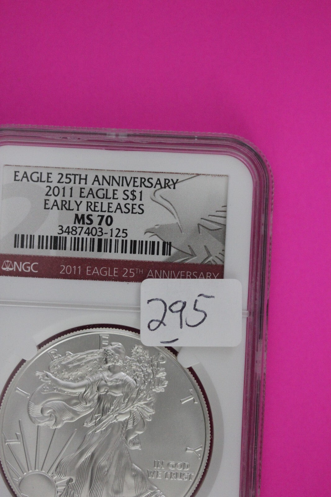 2011 MS 70 Silver American Eagle 25th Anniversary NGC Graded First Releases 295