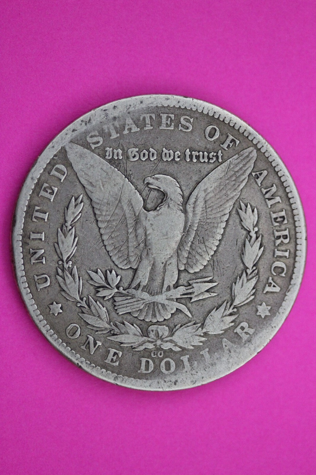 1880 CC Morgan Lady Liberty Silver Dollar Carson City Scratches Rare Coin 0159N