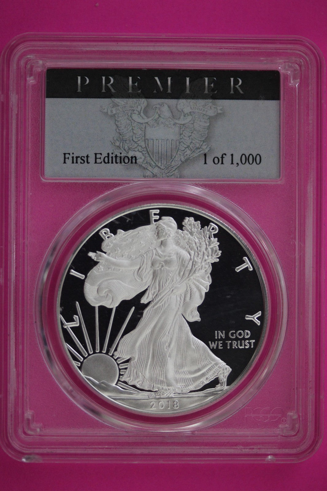 2018 W PR 70 Silver Eagle From Congratulations Set Proof DCAM 1 OZ PCGS Slab 899
