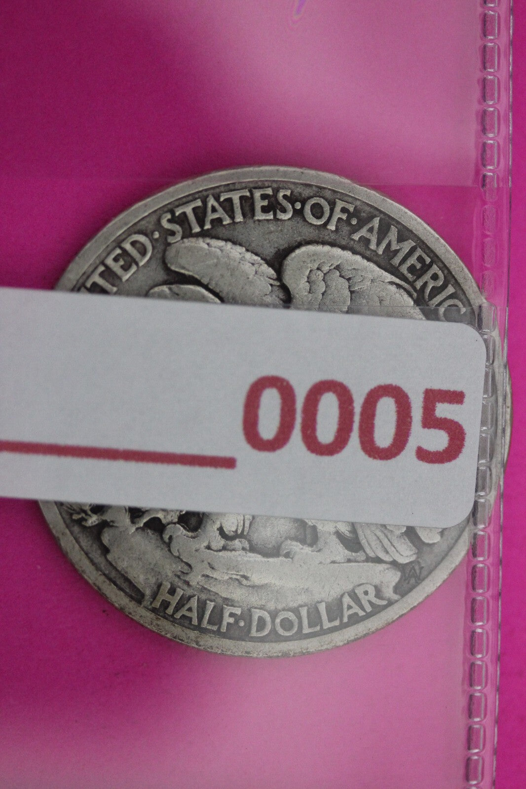 1916 D Walking Liberty Half Dollar Scarce Semi Key Date Silver Walker Coin 0005