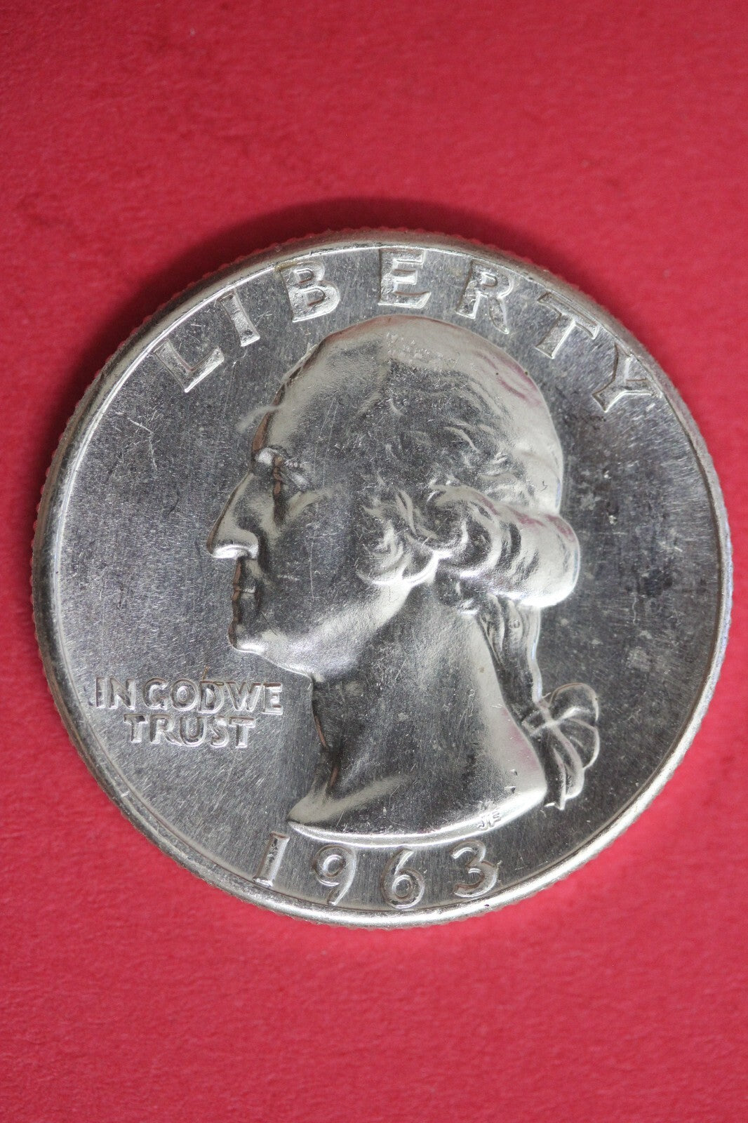 1963 Uncirculated Type B Reverse George Washington Quarter Exact Coin OCE 96