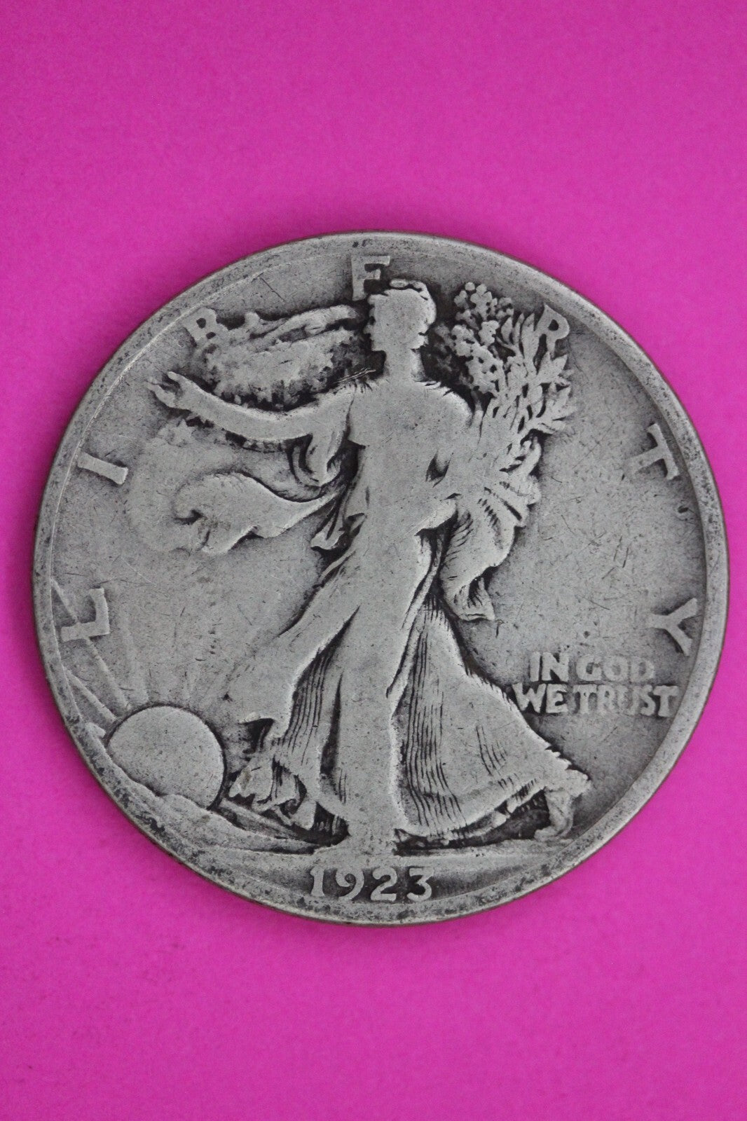 1923 S Walking Liberty Silver Half Dollar Guaranteed Authentic Genuine Coin 1172