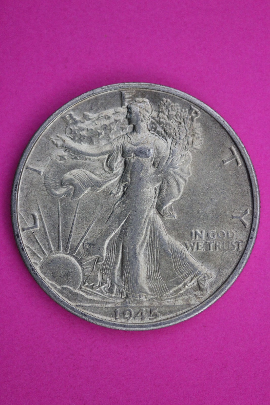 High Grade 1945 S Walking Liberty Half Dollar Scarce Key Date Silver Coin 137