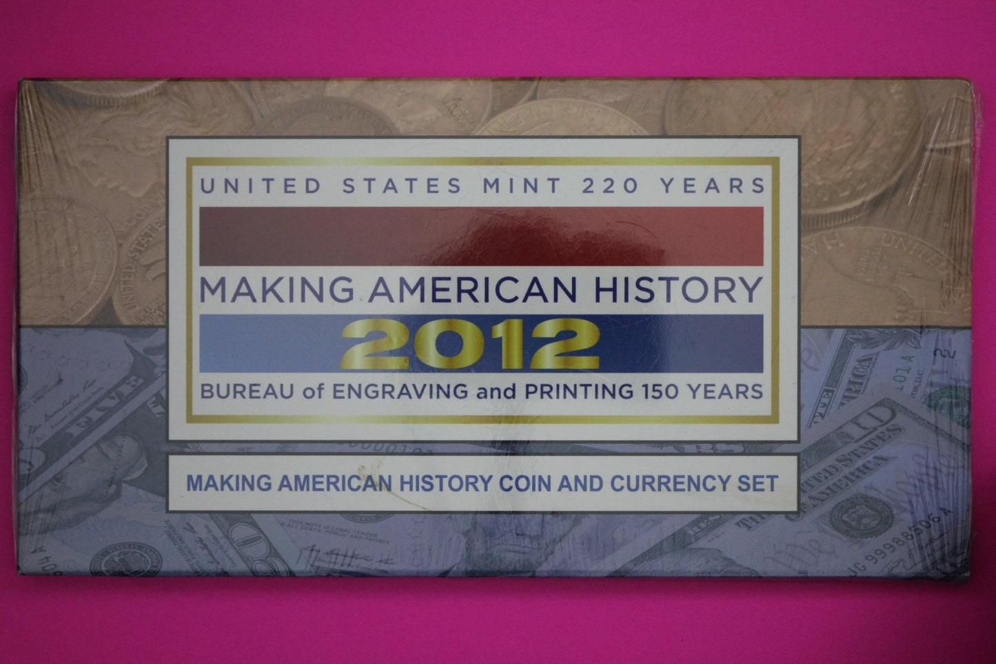 Mint Sealed 2012 Coin & Currency Set Proof 1 OZ Silver Eagle & $5 Note COA 9016