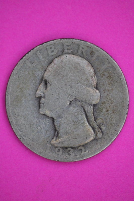 1932 S George Washington Silver Quarter Guaranteed Authentic Genuine Coin 2565