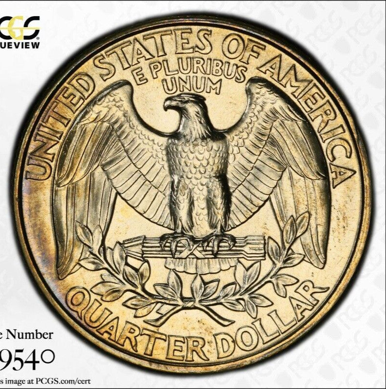 Toned 1996 P MS 66 Washington Quarter PCGS Graded Certified Authentic Slab 104