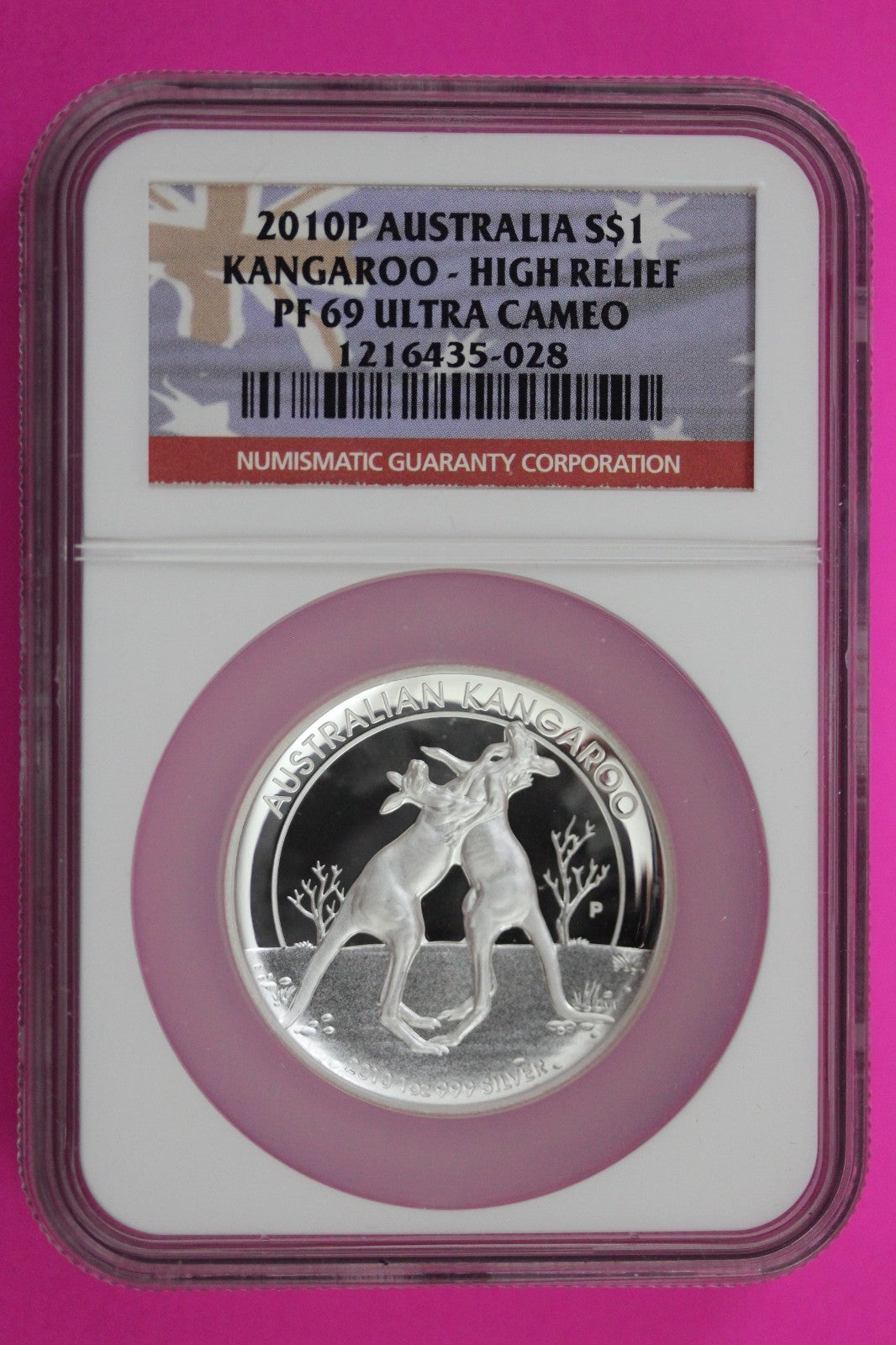 2010 PF 69 High Relief Australia Kangaroo $1 Dollar NGC Certified Graded 6092