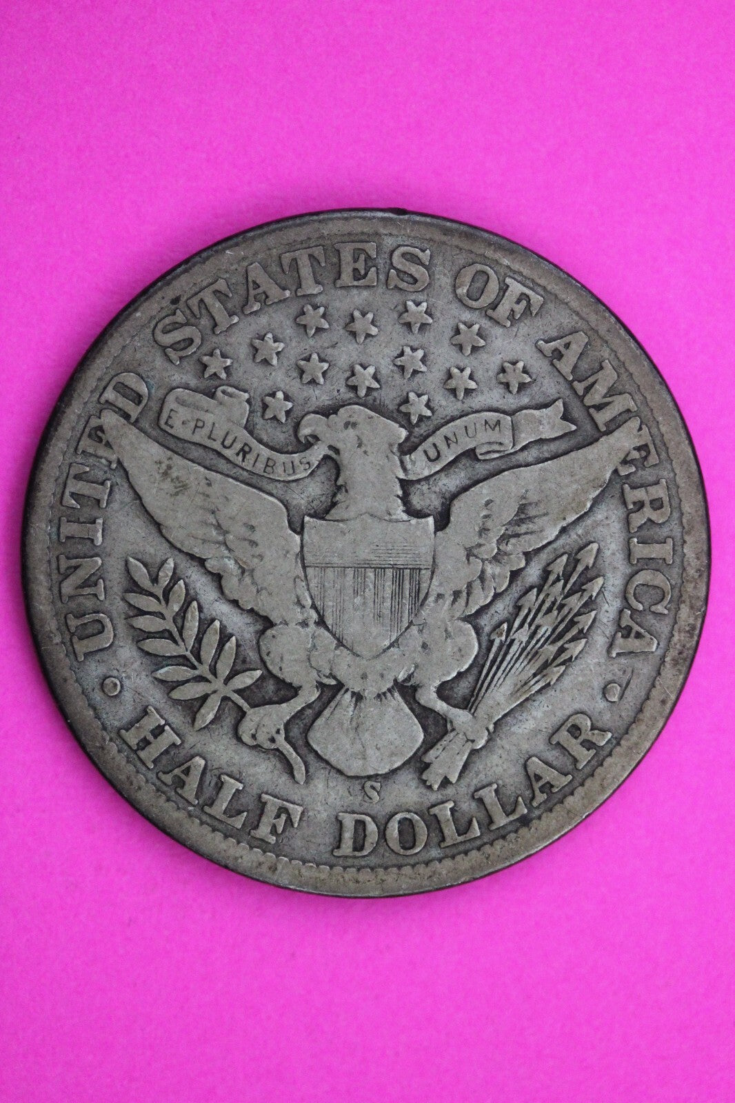 1909 S Inverted S Barber Liberty Half Dollar Silver Scarce Coin 0390N