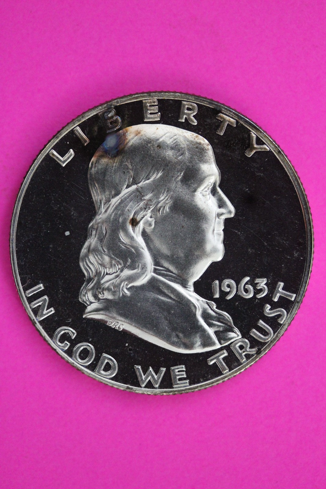 Cameo 1963 Proof Ben Franklin Half Dollar Silver Coin Guaranteed Genuine 1786