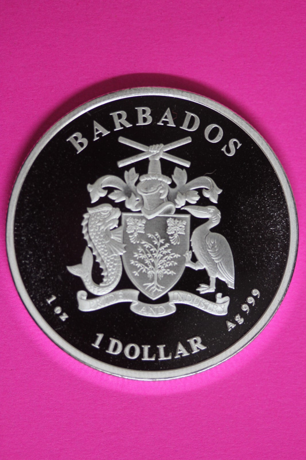 Gem BU 2023 Barbados Monkey 1 OZ Silver Coin .999 Fine $1.00 Same Coin In Pic 37