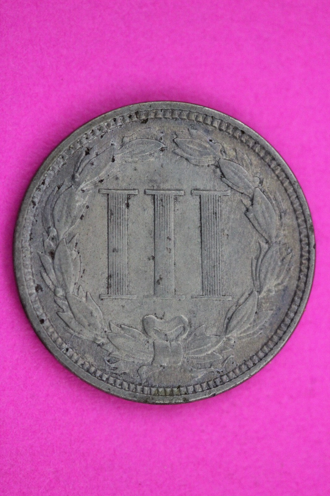 Hi Grade 1867 Three 3 Cent Nickel Semi Key Date Coin Same Coin In Pic 2-269