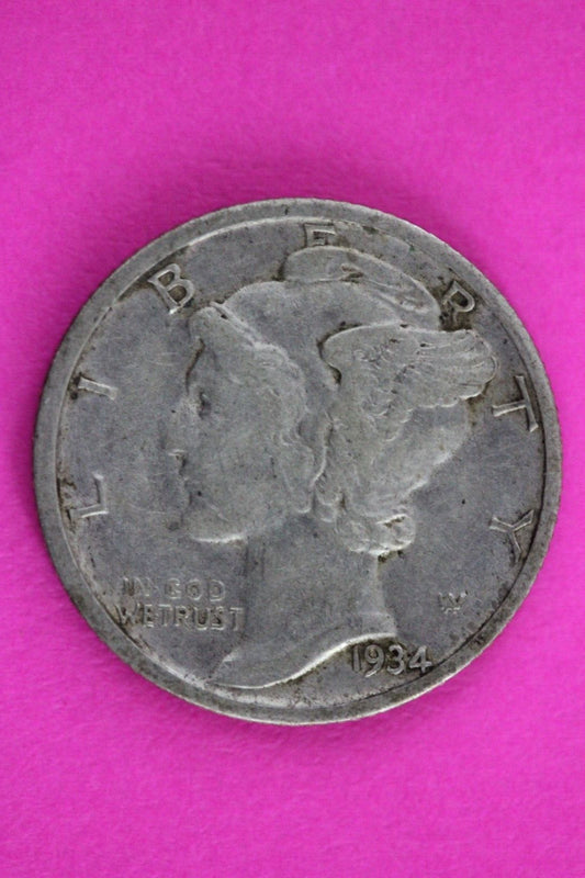 1934 D Mercury Winged Liberty Dime Semi Key Date Exact Same Coin In Pics 95