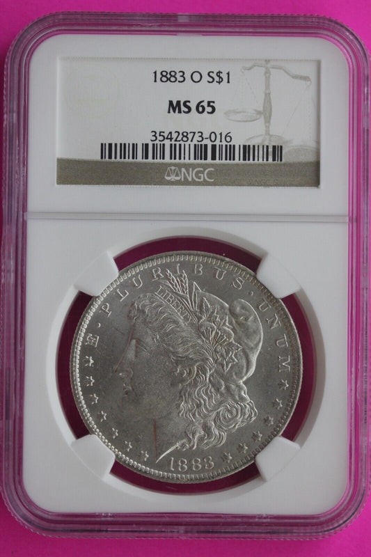 1883 O MS 65 Liberty Morgan Silver Dollar PCGS Certified Authentic Slab 867