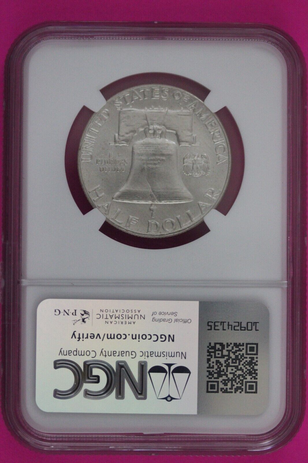 Full Bell Lines 1959 P MS 64 FBL Ben Franklin Half Dollar Silver Coin NGC 797