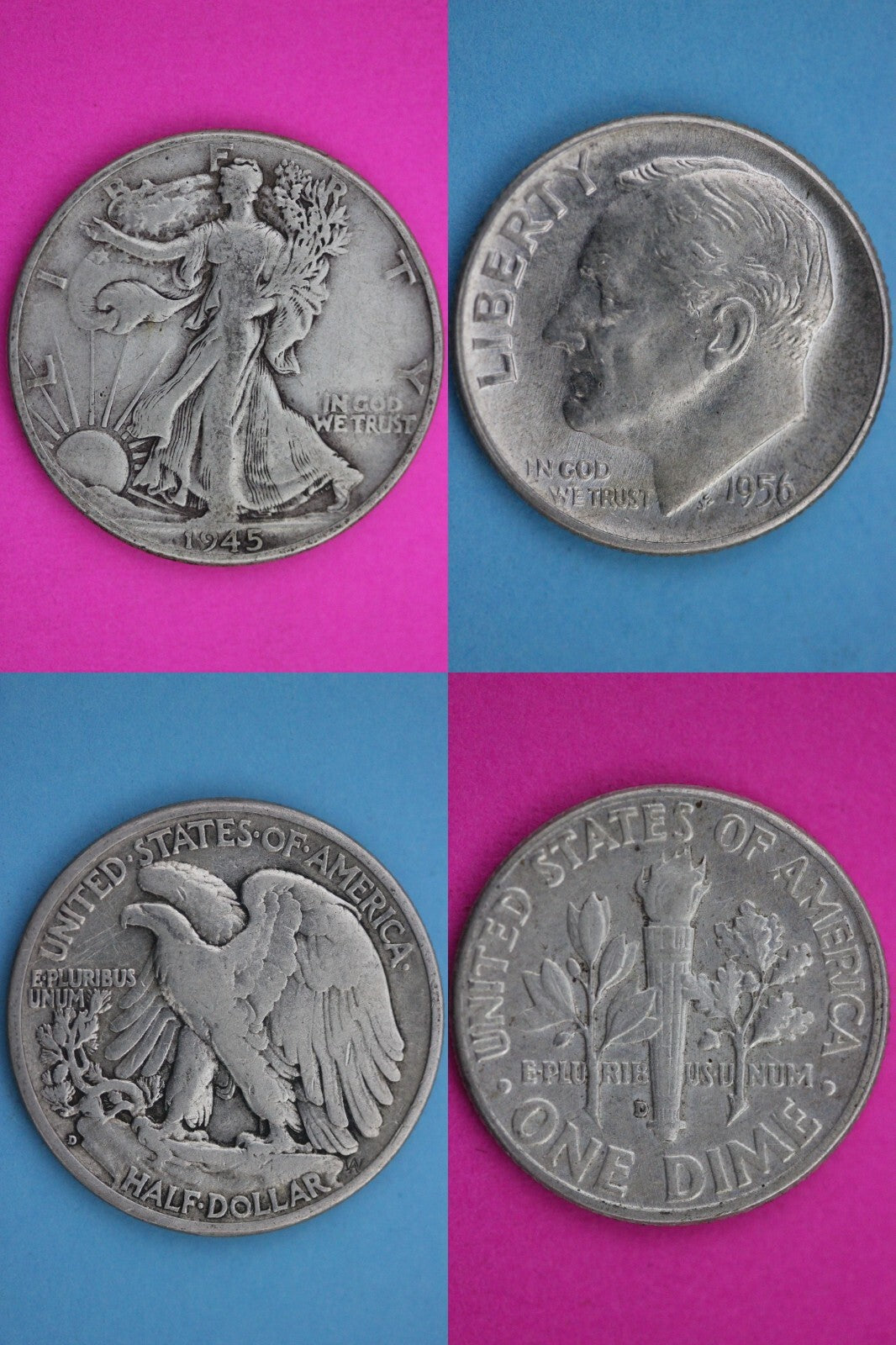 6 Standard Ounces Coin Weight 90% Silver Junk Walking Halves & Roosevelt Dimes