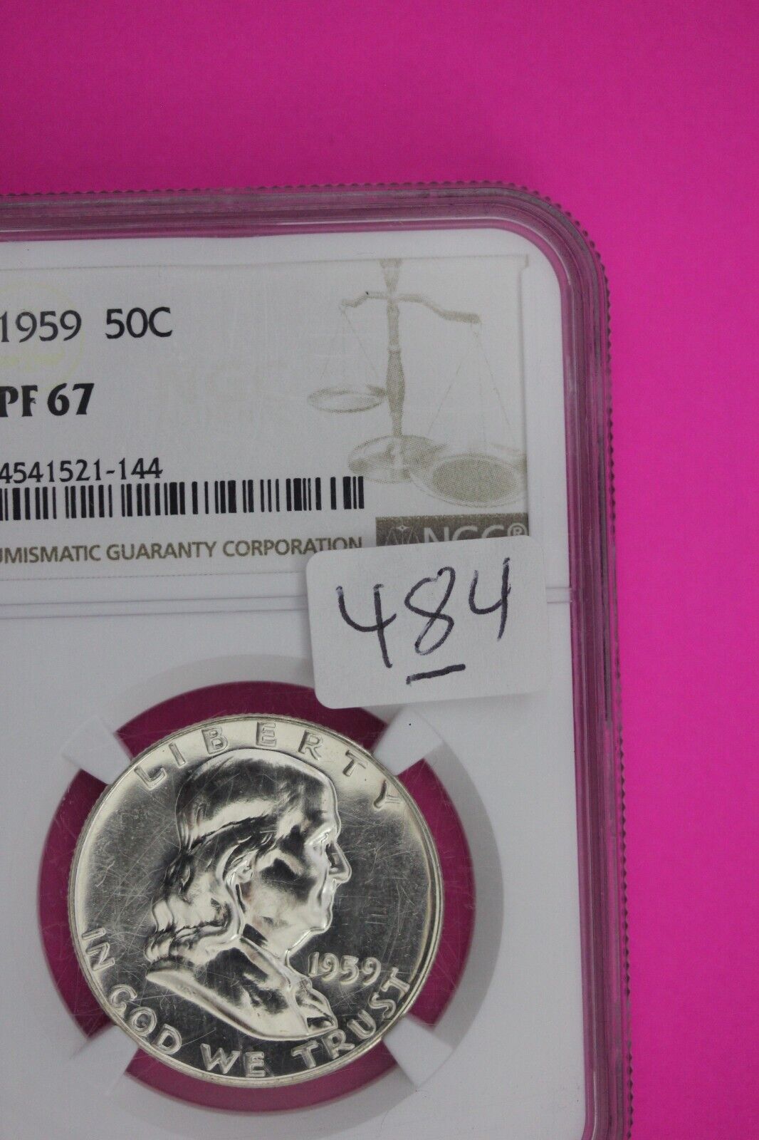 1959 PF 67 Ben Franklin Half Dollar NGC Graded Certified Authentic Slab 484