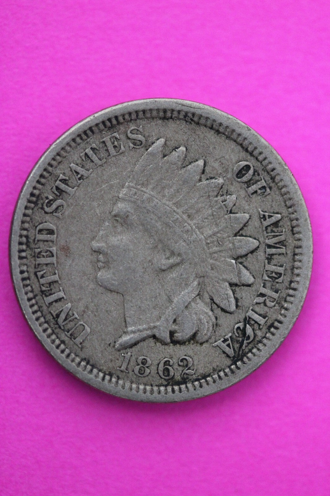 1862 Copper Nickel Indian Head Cent Penny Exact Early Type Coin Pictured 19