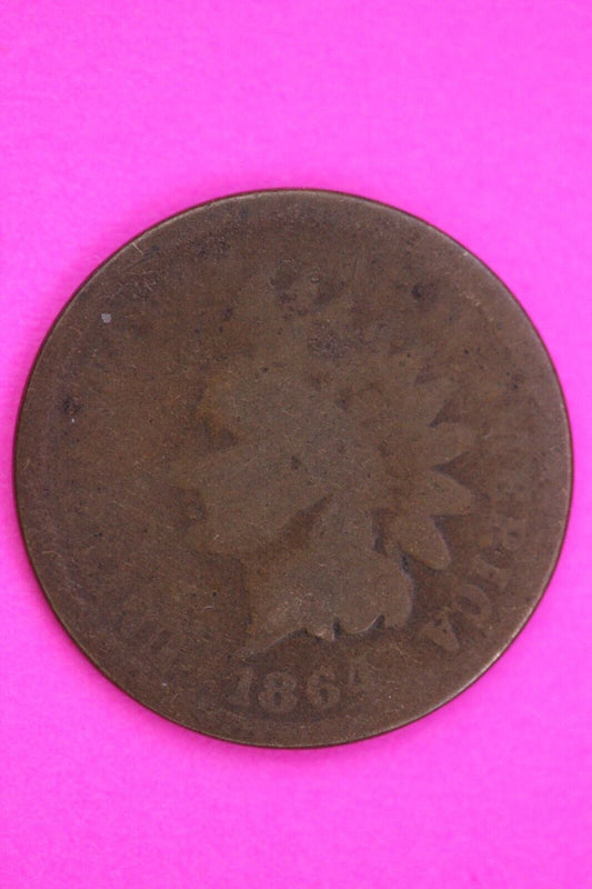 1864 L On Ribbon Bronze Indian Head Cent Penny Rare Exact Coin Shown 331