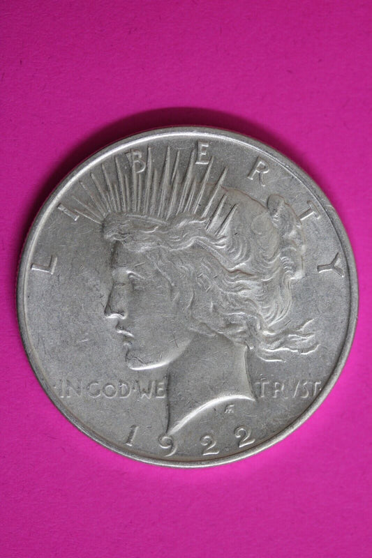 High Grade 1922 D Liberty Peace Silver Dollar Denver Mint Nice Luster 146