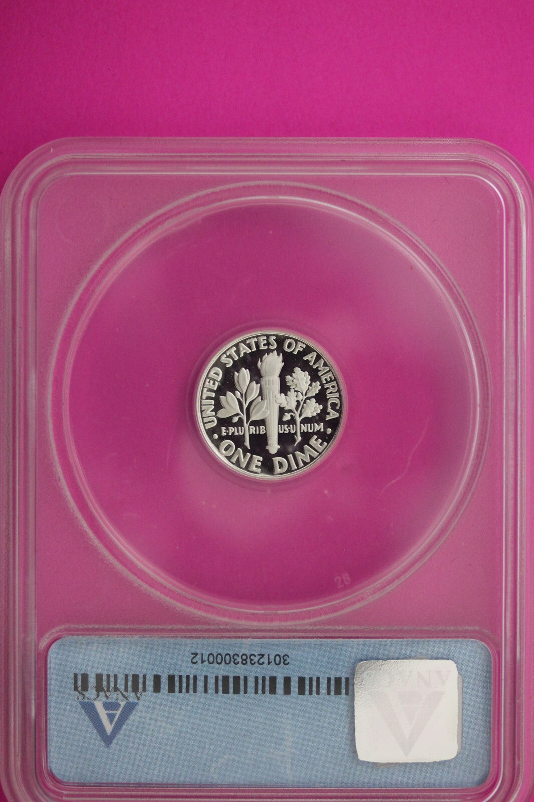 2008 S PR 70 Roosevelt Silver Dime Deep Cameo ANACS Certified Graded Slab 415