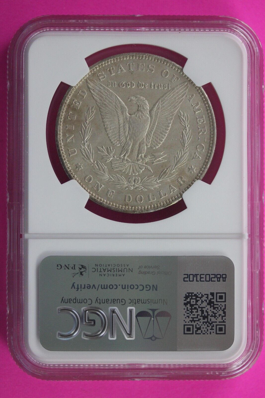 1896 P MS 63 Liberty Morgan Silver Dollar NGC Certified Graded Slab 456
