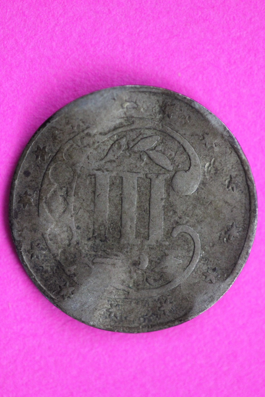 Dateless Trime 3 Three Cent Silver Dime Low Grade Bent Cull Exact Coin Shown 30