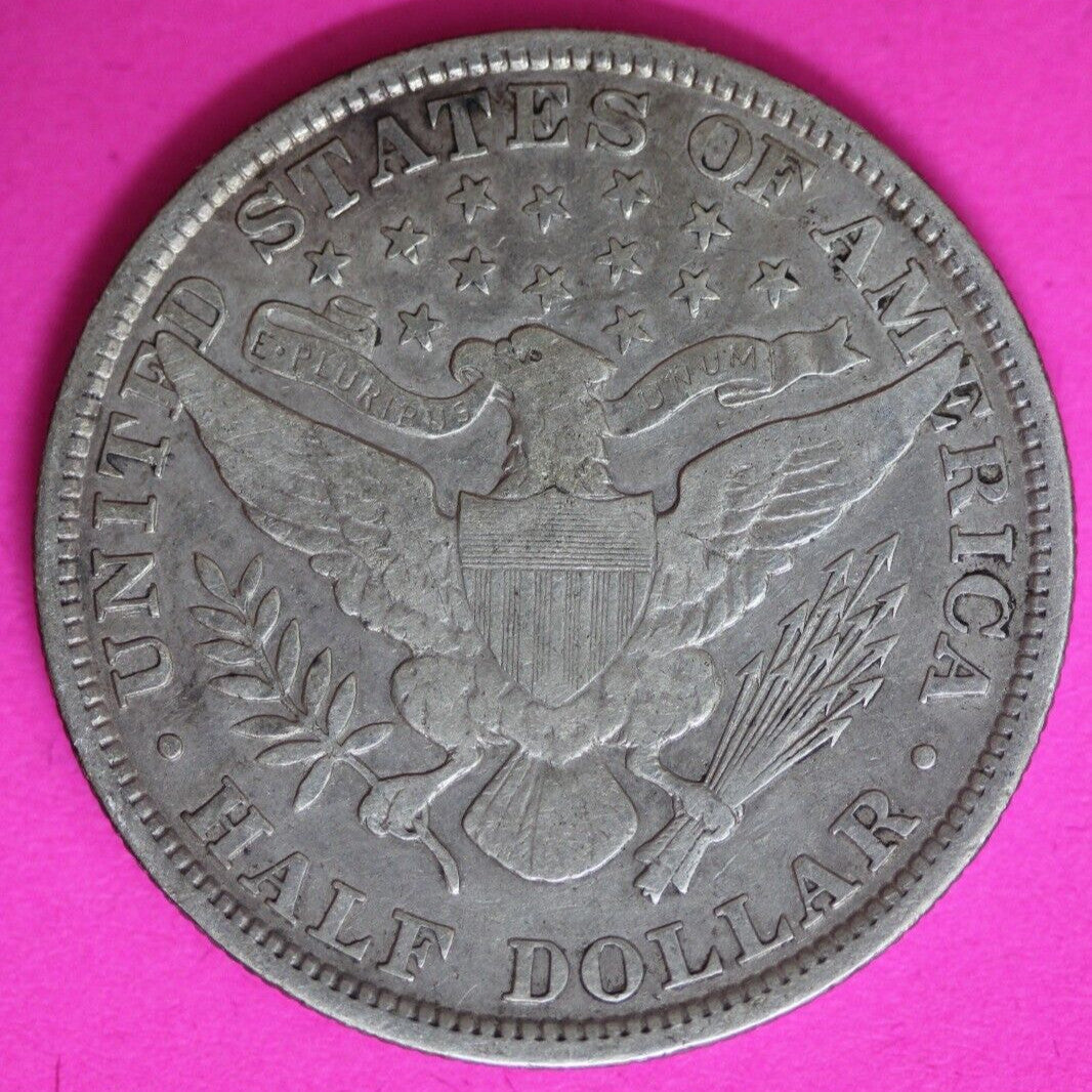 1904 P Barber Liberty Half Dollar Silver Coin Better Grade Philadelphia Mint 58