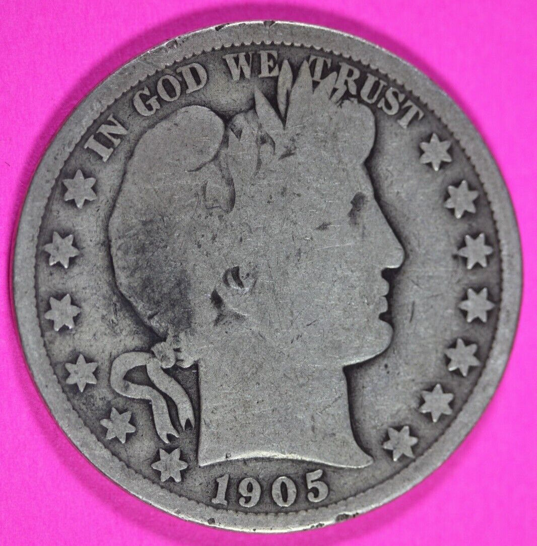 1905 P Barber Liberty Half Dollar Scarce Semi Key Date Coin Philadelphia 275