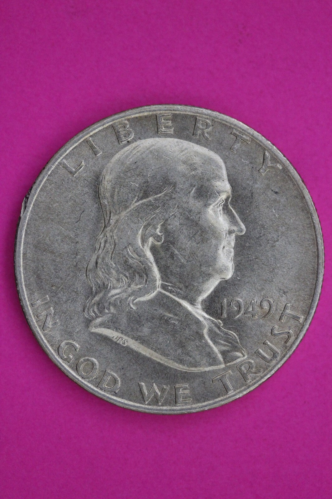 High Grade 1949 S Ben Franklin Silver Half Dollar Guaranteed Authentic Coin 1323