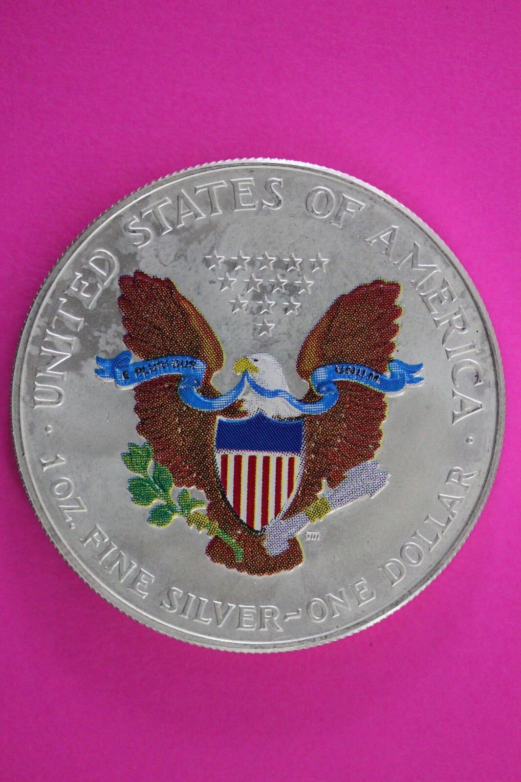 Colorized 2000 American Silver Eagle 1 Ounce .999 Fine Exact Coin Shown N0508