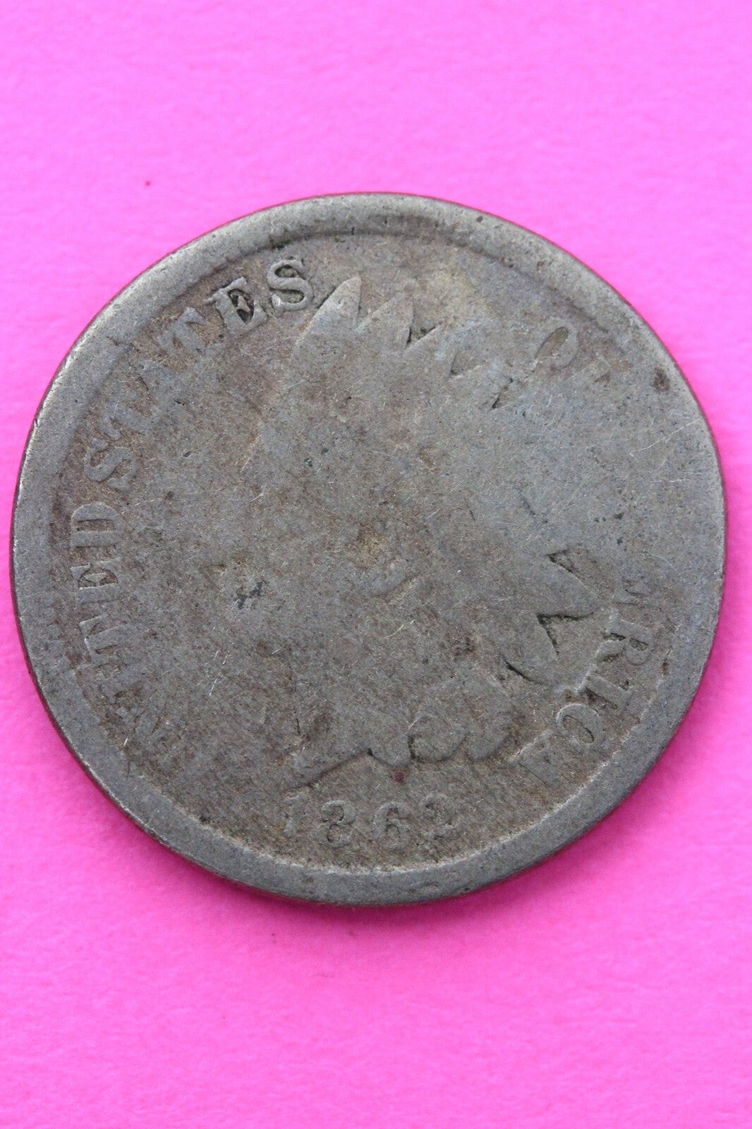 1862 Copper Nickel Indian Head Cent Penny Exact Early Type Coin Pictured 123