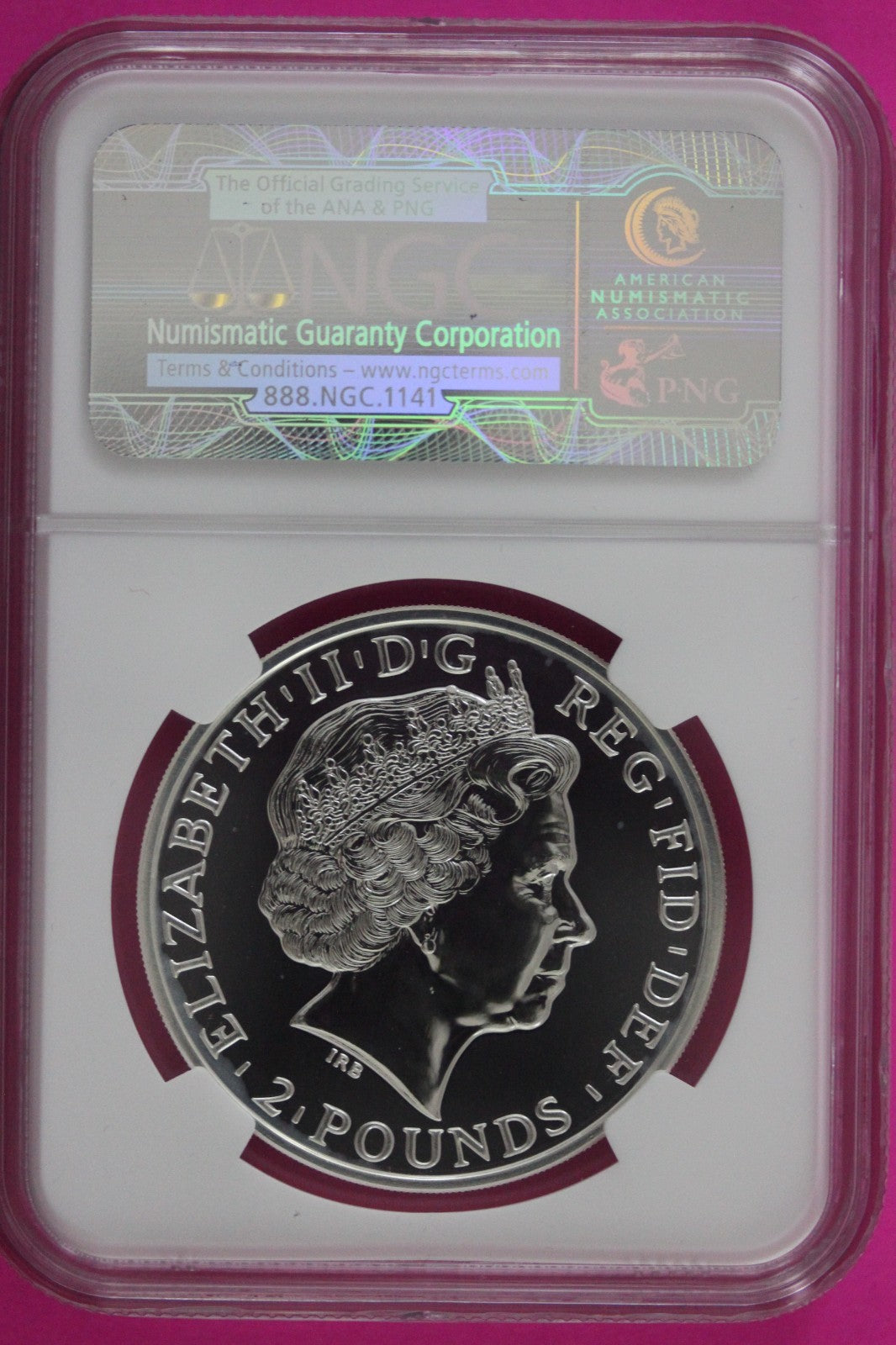 2014 MS 69 PL Year Of The Horse Great Britain Silver 2 Pounds NGC Certified 958