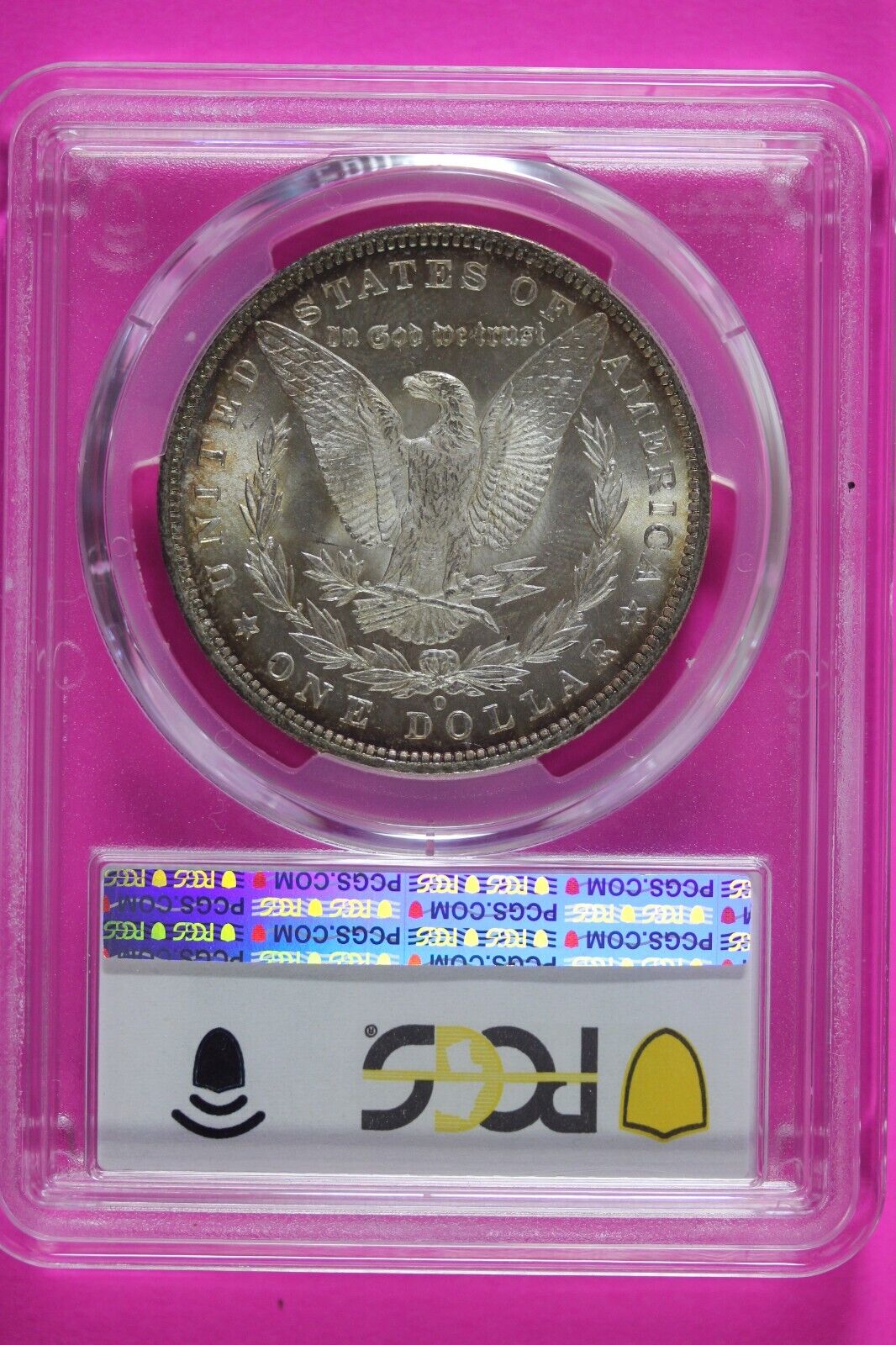 Toned 1885 O MS 62 Liberty Morgan Silver Dollar PCGS Certified Graded Slab 920