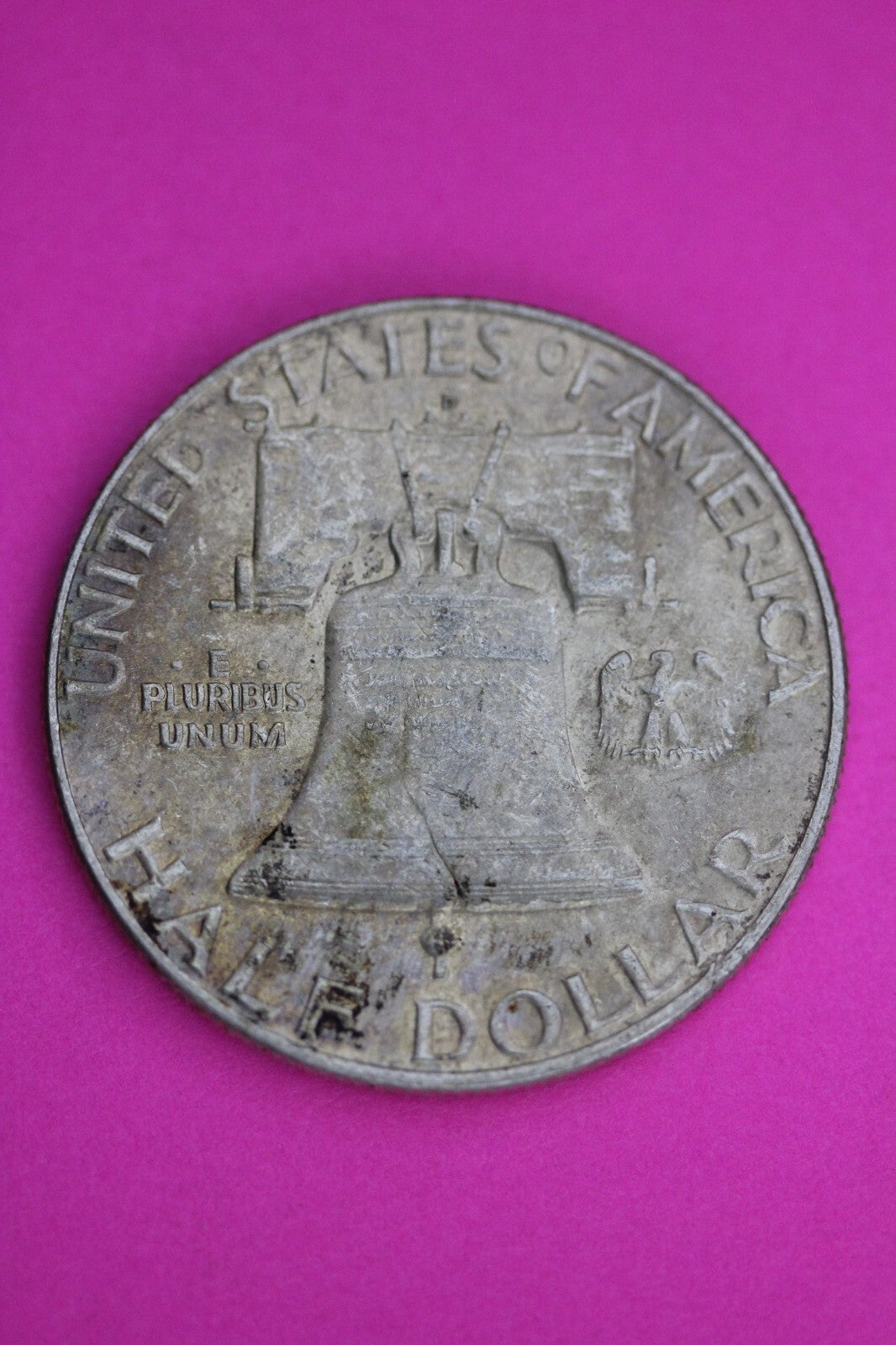 High Grade Toned 1951 D Ben Franklin Silver Half Dollar Exact Coin Shown 15