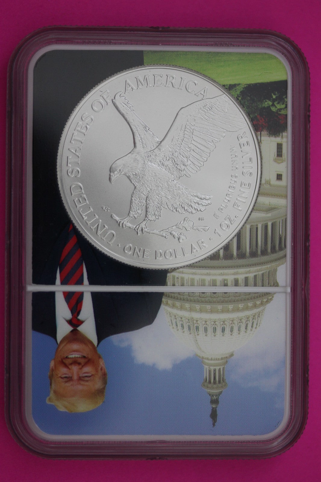 Donald Trump Label 2023 MS 70 Silver Eagle 1 OZ .999 1rst Day NGC Certified 259