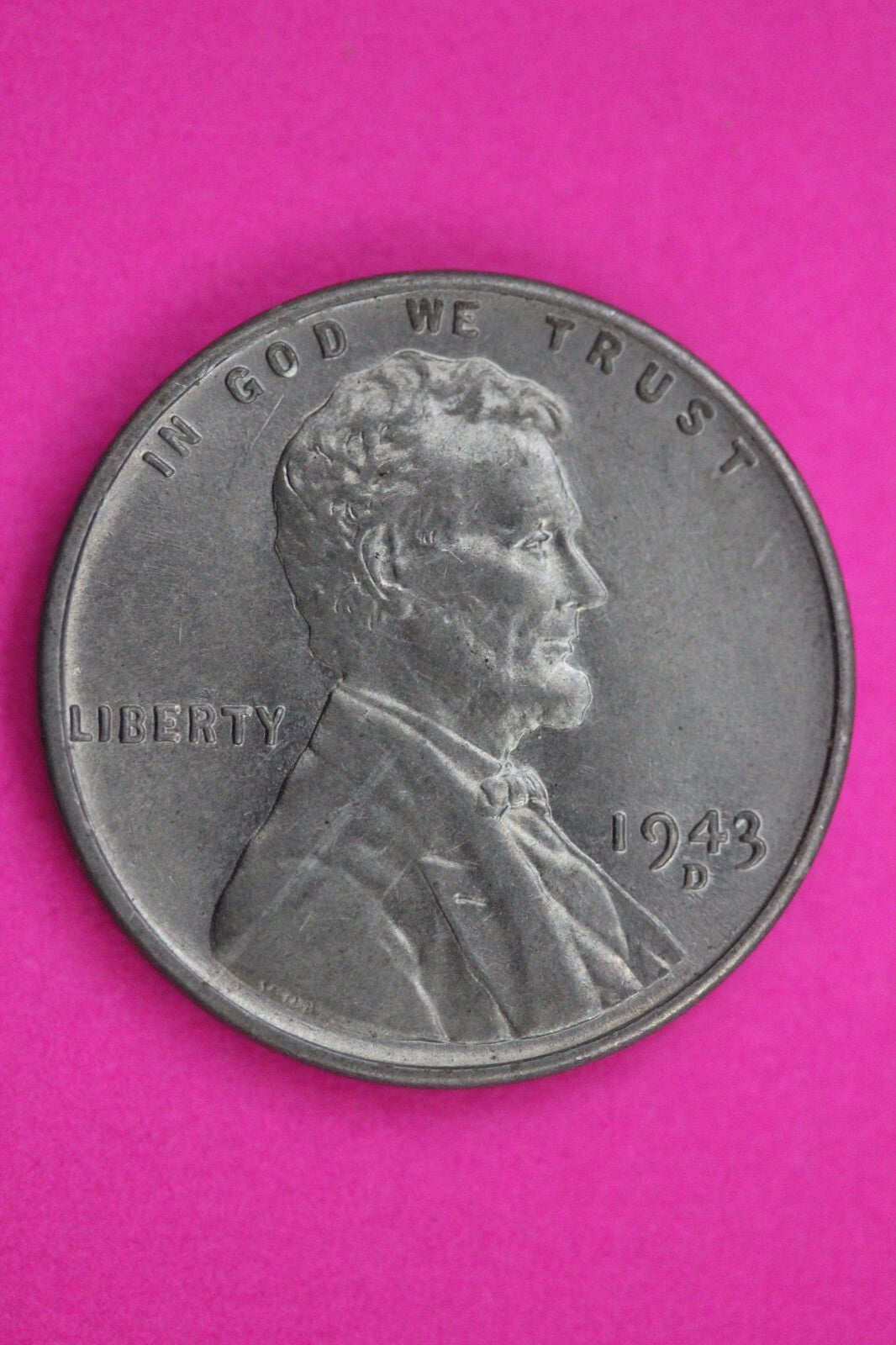 High Grade 1943 D Abraham  Lincoln Wheat Cent Guaranteed Authentic Coin 1076