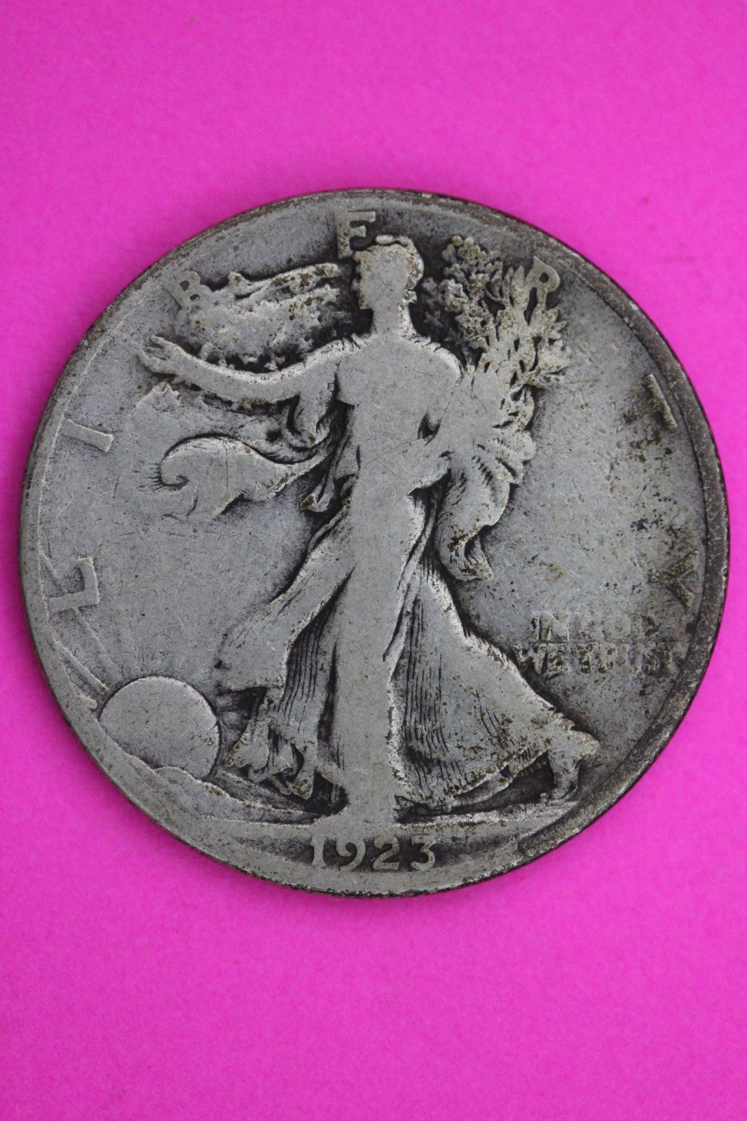 1923 S Walking Liberty Silver Half Dollar Guaranteed Authentic Genuine Coin 2354
