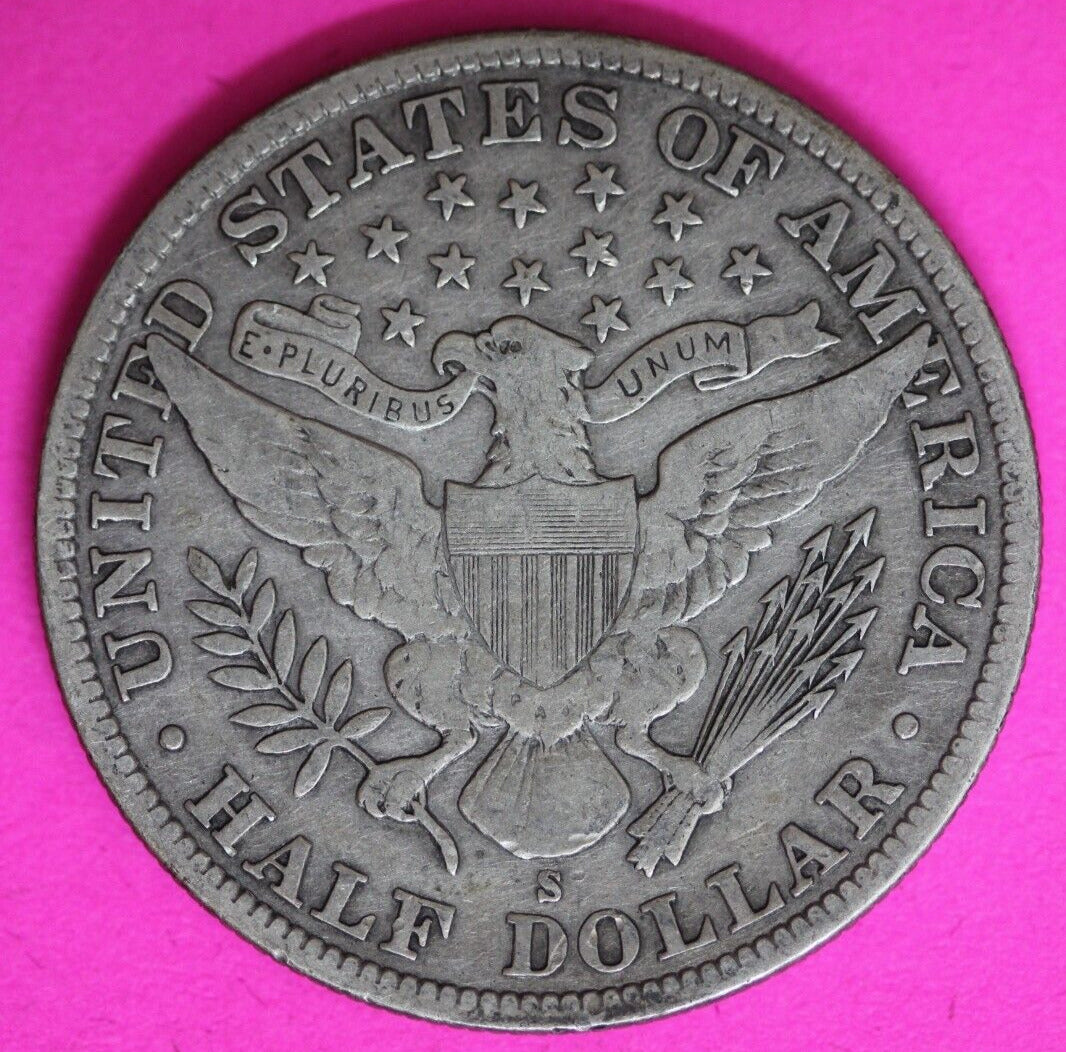 1911 S Barber Liberty Half Dollar Silver Coin Better Grade San Francisco Mint 64