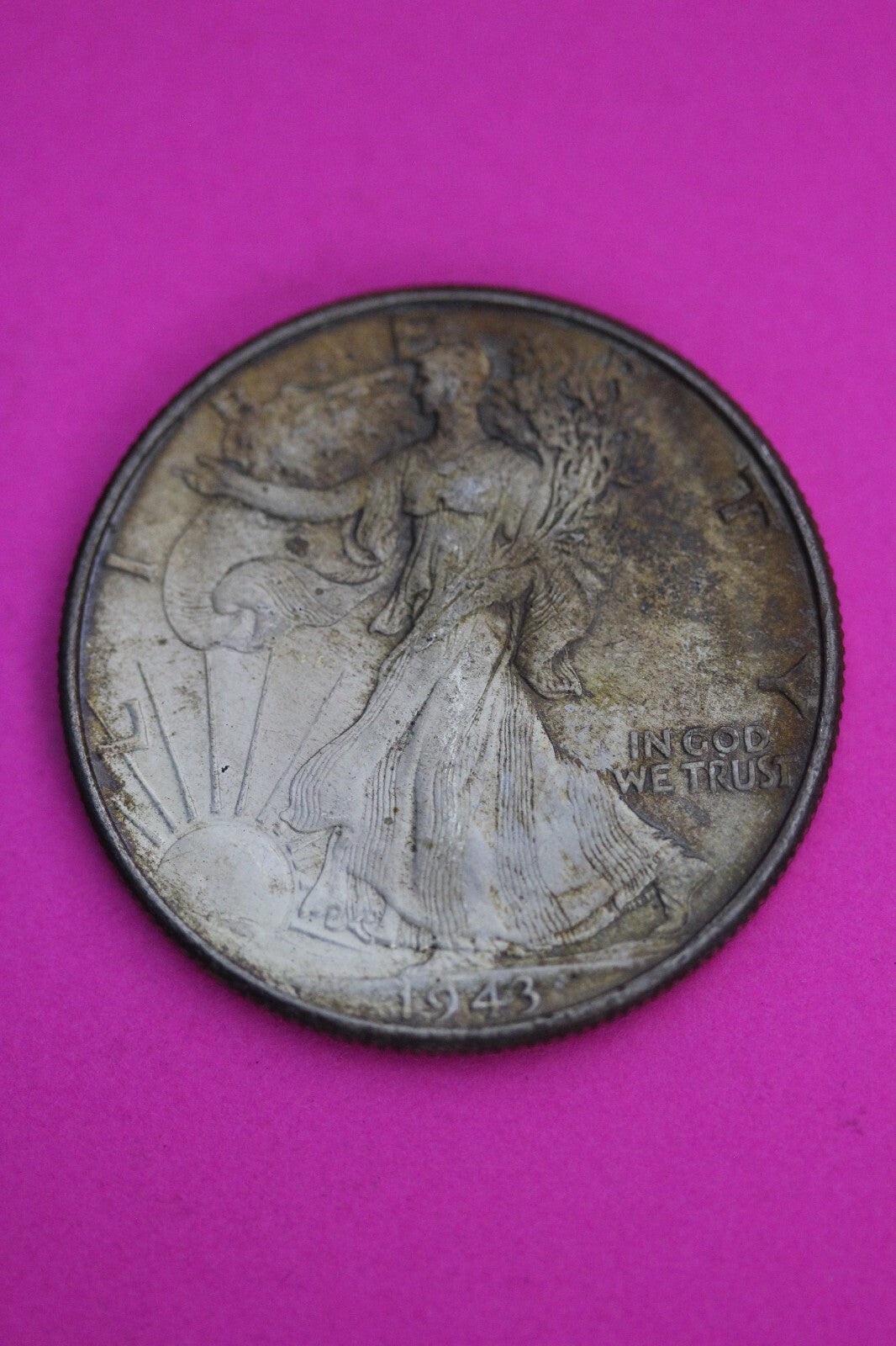 Nicely Toned High Grade 1943 P Walking Liberty Half Dollar Silver Coin 118