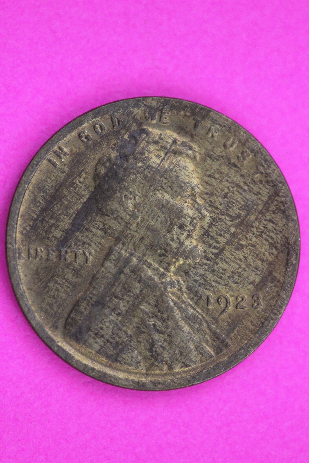 High Grade 1923 P  Abraham  Lincoln Wheat Cent Guaranteed Authentic Coin 1082