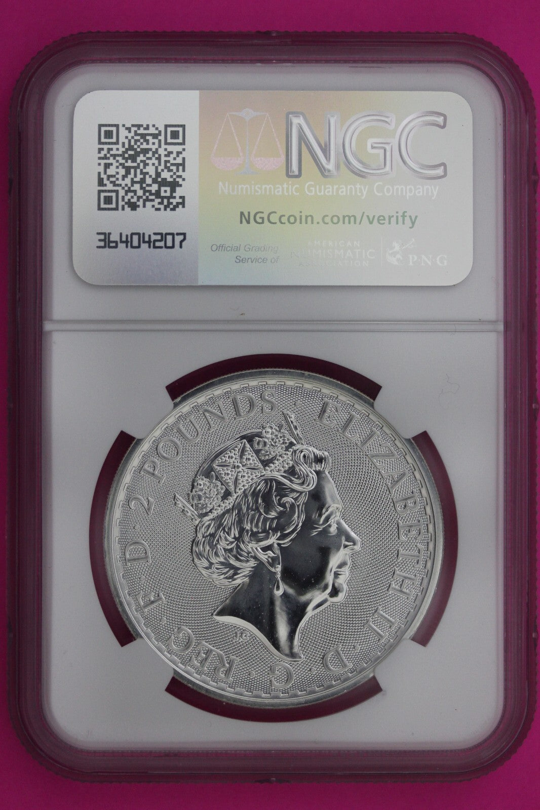 2017 MS 69 Great Britain £2 Britannia 20th Anniversary Privy NGC Graded Slab 892