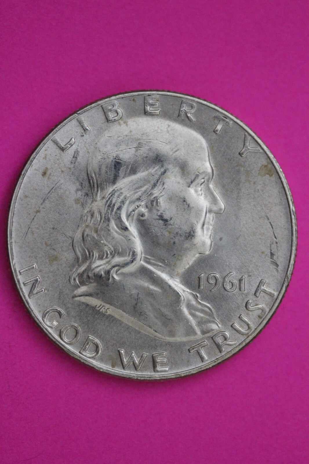 1961 D Ben Franklin Silver Half Dollar FBL Guaranteed Authentic & Genuine 1037