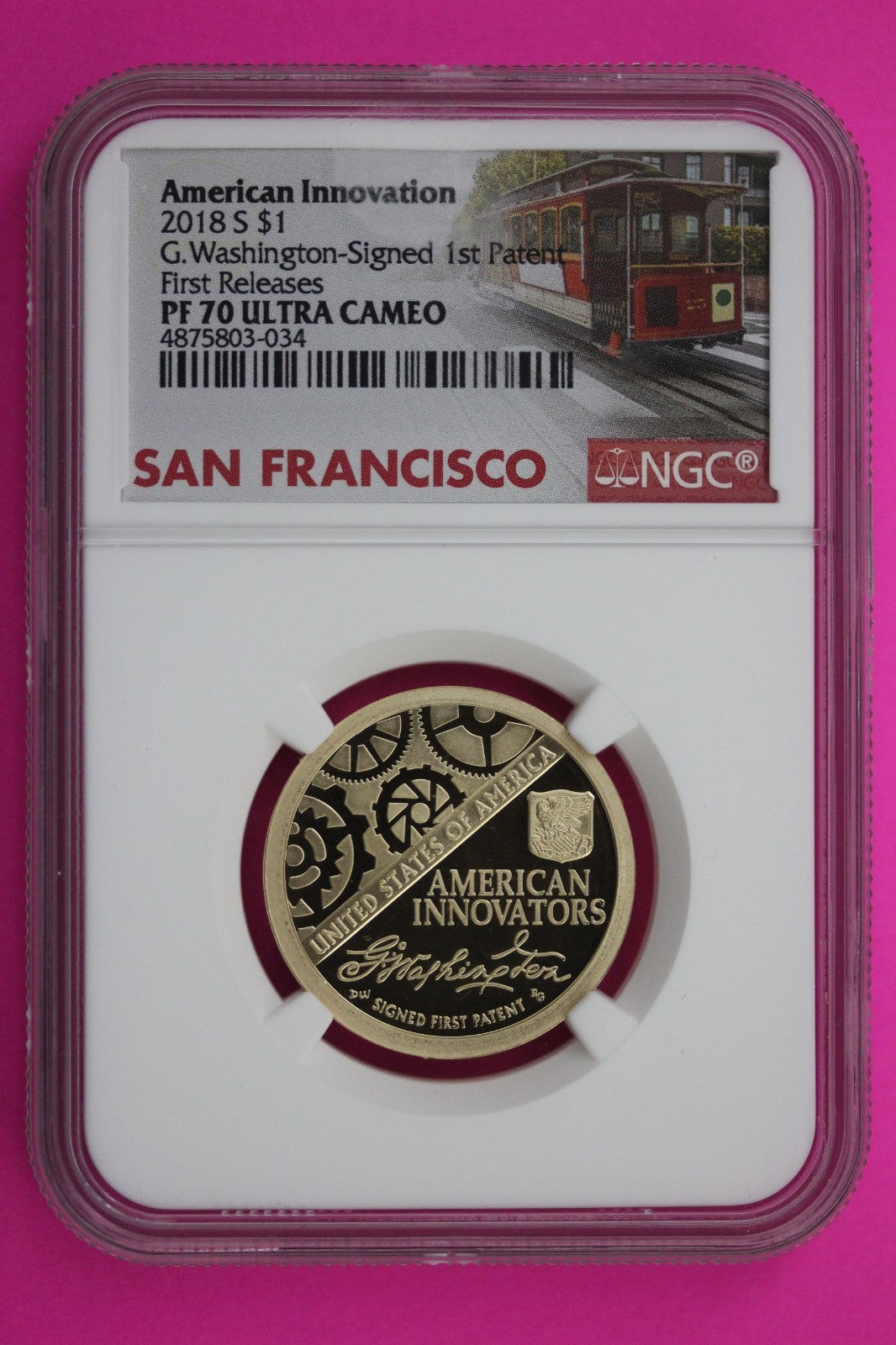 2018 PF 70 Proof Ametican Innovation Dollar NGC Graded Certified Authentic 544
