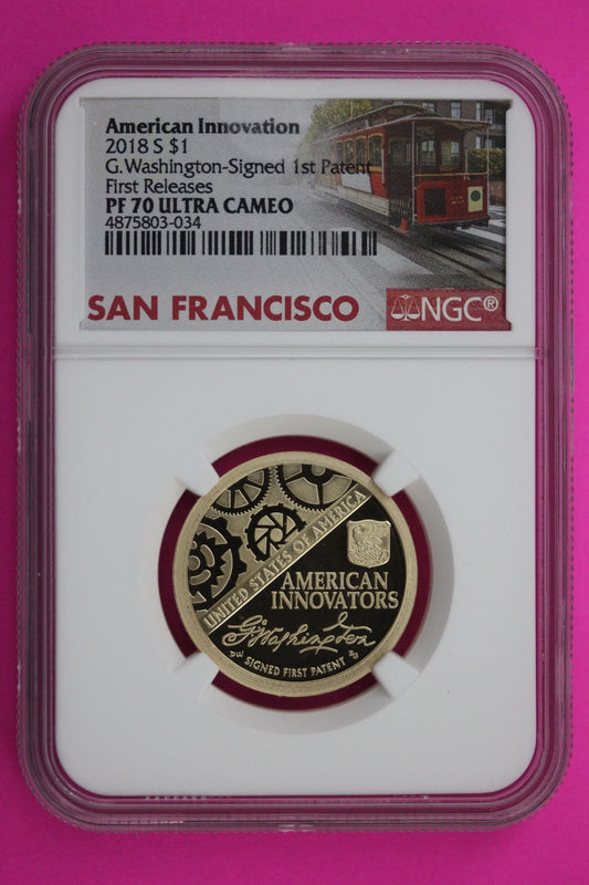 2018 PF 70 Proof Ametican Innovation Dollar NGC Graded Certified Authentic 544