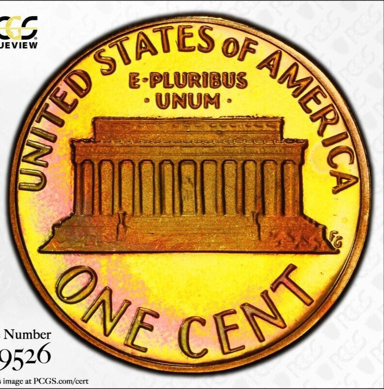 Toned 1983 S PR 69 Red DCAM Abraham Lincoln Memorial Cent PCGS Graded Slab 423
