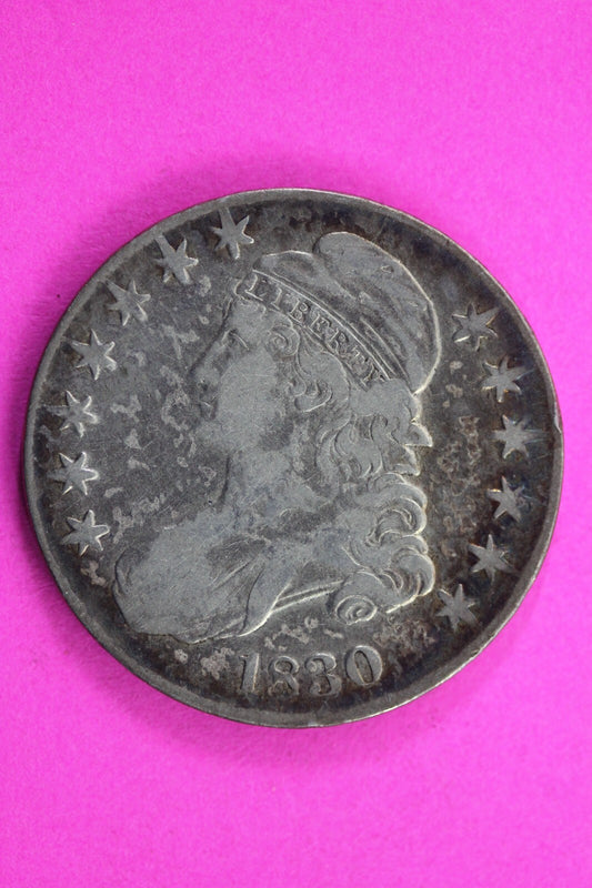 1830 Capped Bust Half Dollar Exact Coin In Pics Silver Rare Semi Key Date 14