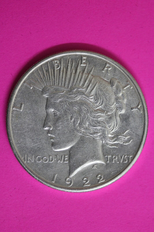 High Grade 1922 S Liberty Peace Silver Dollar San Francisco Mint Nice Luster 173