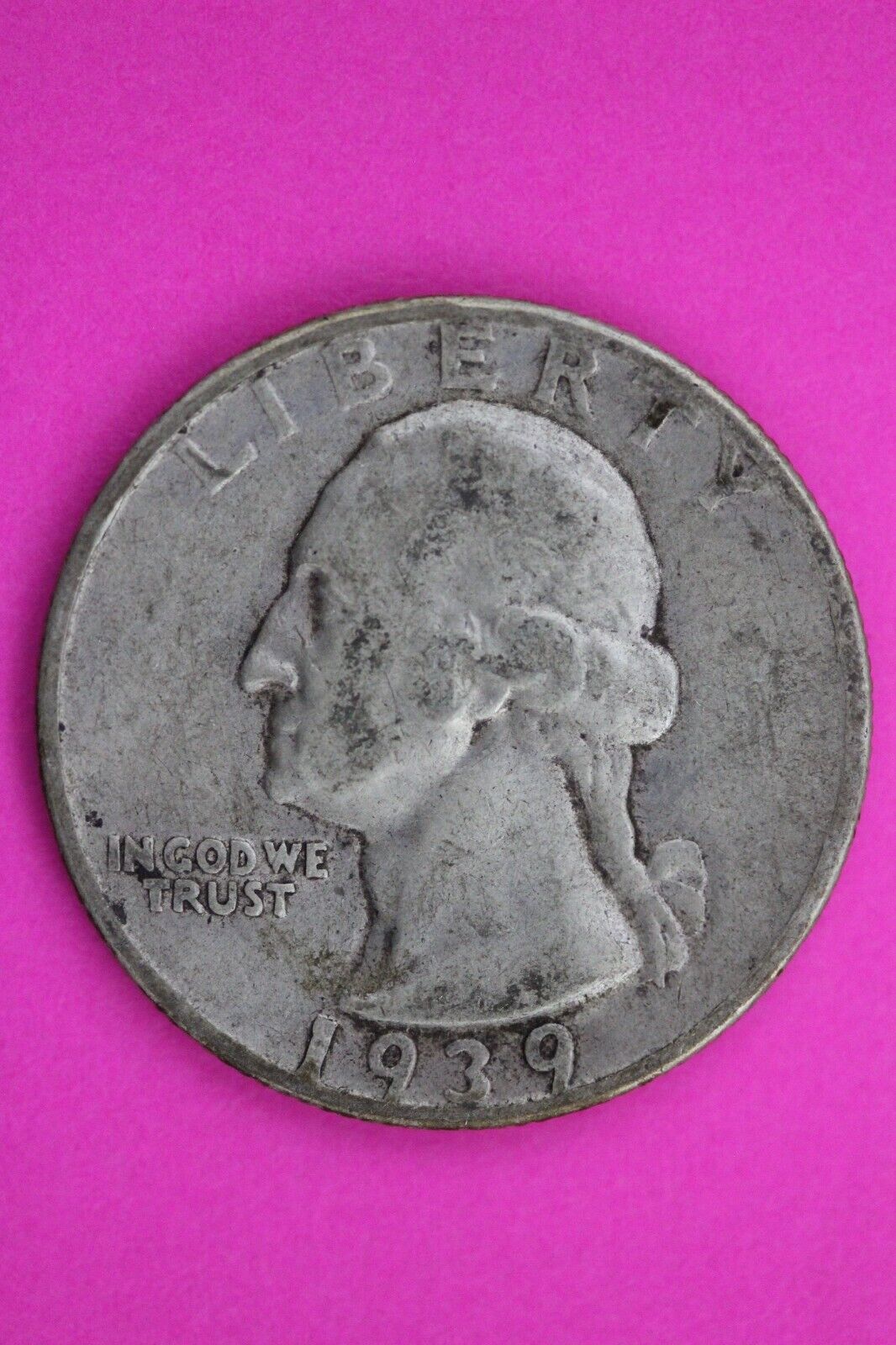 Toned 1939 S George Washington Quarter Scarce American Coin Silver Coin 0035